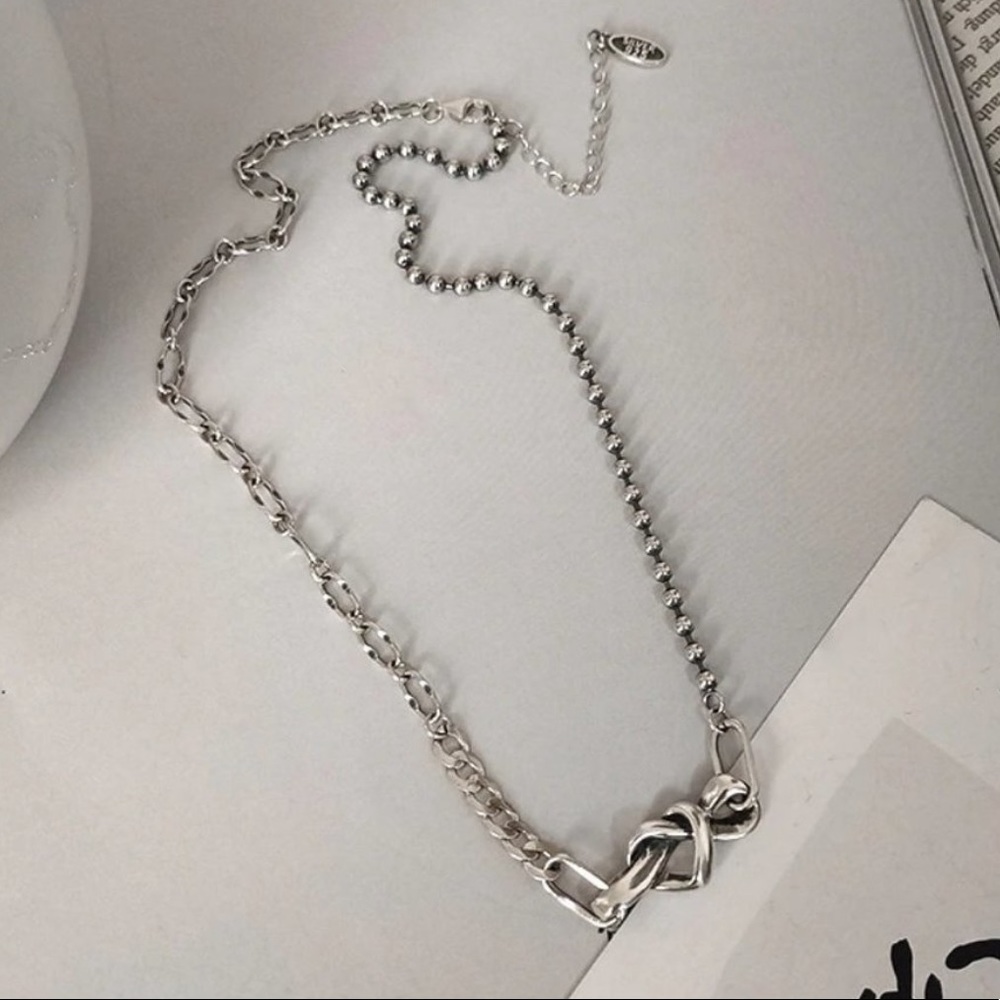 NEW 925 STERLING SILVER HEART NECKLACE, NICE NECKLACE, CUTE NECKLACE - Picture 4 of 6